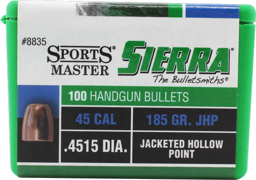 SIERRA BULLETS .45 CAL .4515 - 185GR JHP 100CT