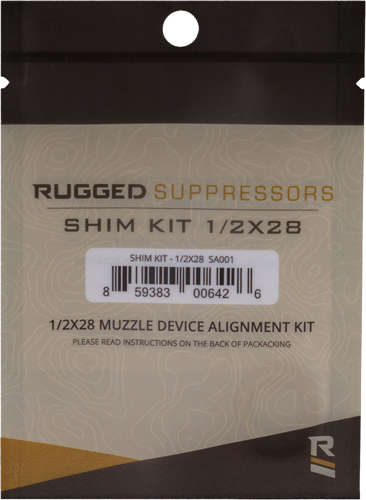 RUGGED SUPPRESSORS SHIM KIT - 1/2X28