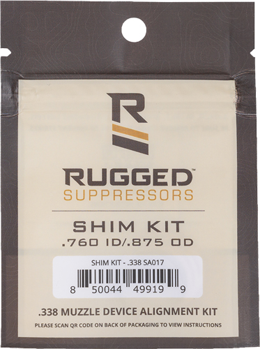 RUGGED SUPPRESSORS SHIM KIT - 338 CAL 3/4X24/M18X1/M18.5X1