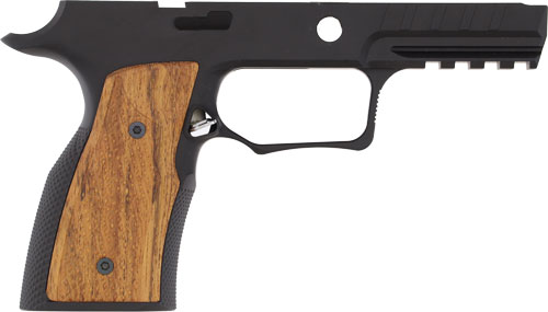 SHARPS BROS. P320 GRIP MODULE - NO SAFETY BLACK W/ CHERRY WOOD