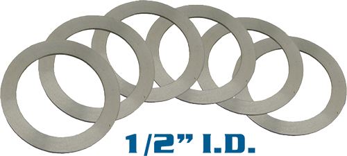 YHM BARREL SHIM SET 1/2" I.D. - SET OF 6