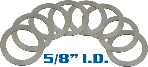 YHM BARREL SHIM SET 5/8" I.D. - SET OF 6