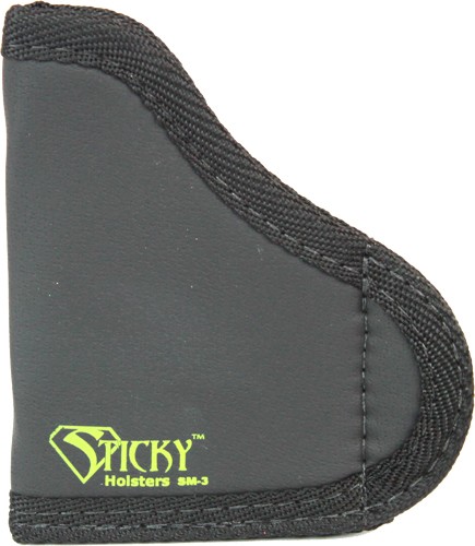 STICKY HOLSTERS SMALL HANDGUNS - W/LASER UP TO 2.75" BARREL BLK