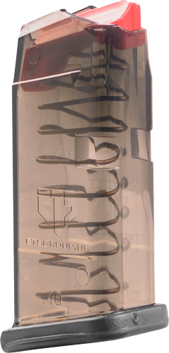 ETS MAGAZINE FOR GLOCK 40SW - 9RD CARBON SMOKE FITS GLOCK27