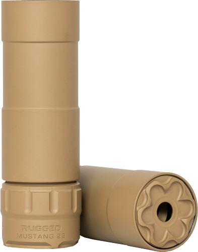 RUGGED SUPPRESSORS MUSTANG 22 - KEYED BAFFLES CERAKOTE FDE