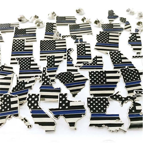 Florida, Thin Blue Line American Flag Pin
