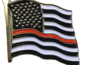 Thin Red Line American Flag Pin