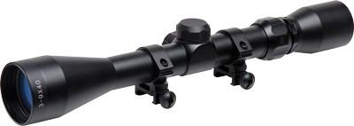 TRUGLO SCOPE TRUSHOT 3-9X40MM - DUPLEX W/WEAVER RINGS BLACK