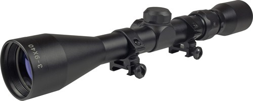 TRUGLO SCOPE BUCKLINE 3-9X40MM - BDC BLACK W/WEAVER RINGS