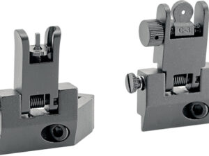 JE FLIP UP FRONT/REAR SIGHT - 45 DEGREE OFFSET ALUMINUM BLK