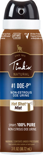 TINKS DEER LURE #1 DOE-P NON - ESTRUS HOT SHOT MIST 3OZ. AERO