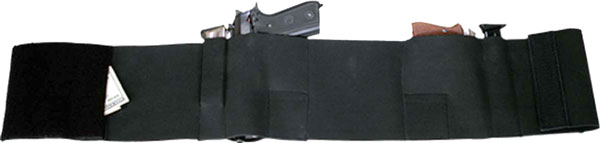 BULLDOG BELLY WRAP HOLSTER BLK - SMALL HOLDS 2 GUNS & 2 MAGS