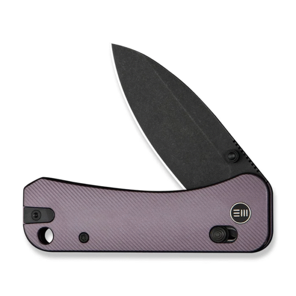 WEKNIFE Banter 2 Thumb Stud & Crossbar Lock Knife Purple Aluminum Handle