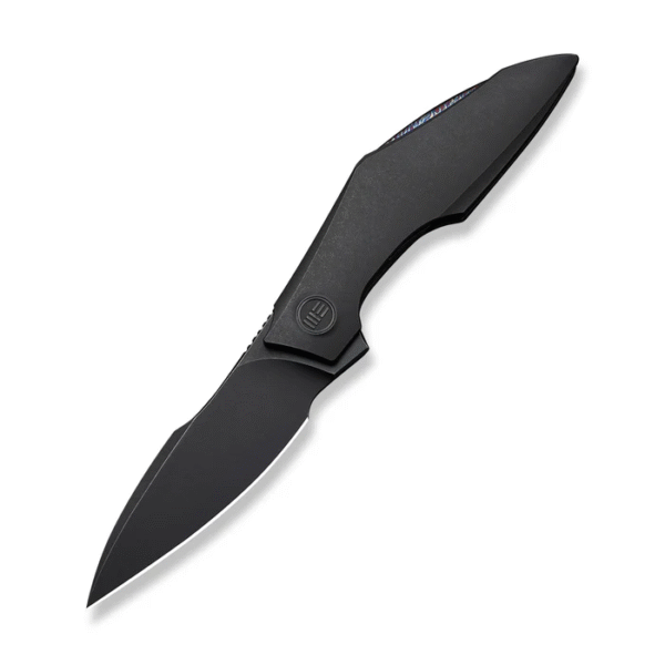 WEKNIFE Krait Snake Flipper Knife Black Titanium Handle