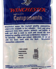 WINCHESTER UNPRIMED CASES - 9MM LUGER 100 PACK 20PK/CS
