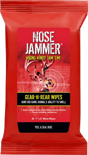 NOSE JAMMER GEAR AND REAR - WIPES 7"x6" 20 WIPES PER PACK