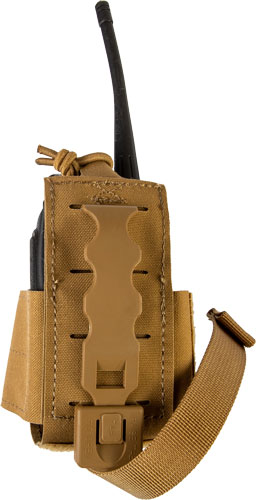 GREY GHOST GEAR RADIO POUCH - SMALL LAMINATE COYOTE BROWN