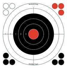 BIRCHWOOD CASEY STICK-A-BULL 12in ADHESIVE BULLS-EYE - 5 TARGETS