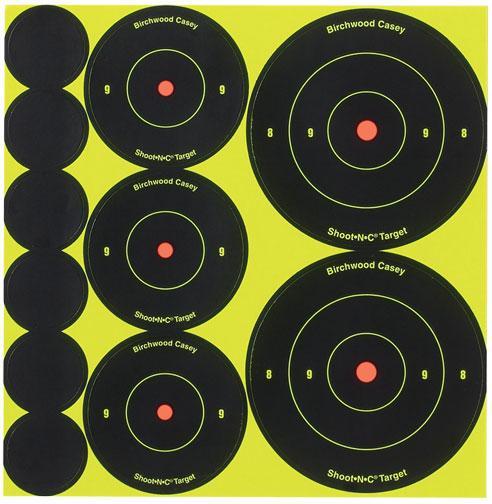 Birchwood Casey Shoot-N-C Targets Assortment 1" 2" & 3" Targets 10/Pack