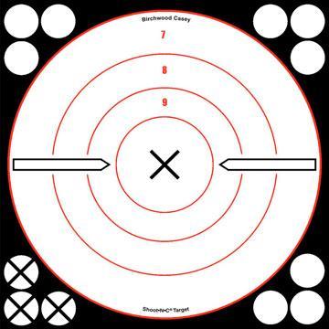 Birchwood Casey Shoot-N-C White/Black Bull's-Eye "X" Targets