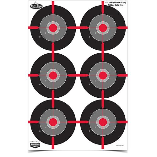 Birchwood Casey Dirty Bird  12" x 18" Multiple Bull's-Eye Target - 8 ct