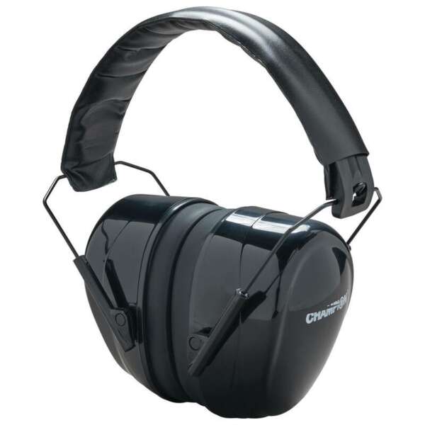 Champion Passive Ear Muffs 27dB Black Clam