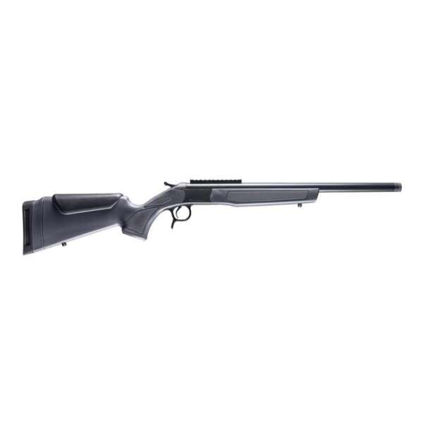 CVA Scout Single Shot Rifle .450 Bushmaster 22" Threaded Blued Barrel Grey Stock 0 MOA Pic Rail