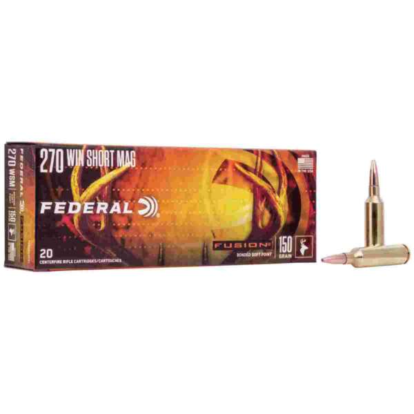 Federal Fusion Rifle Ammunition .270 WSM 150 gr BTSP 3060 fps - 20/ct