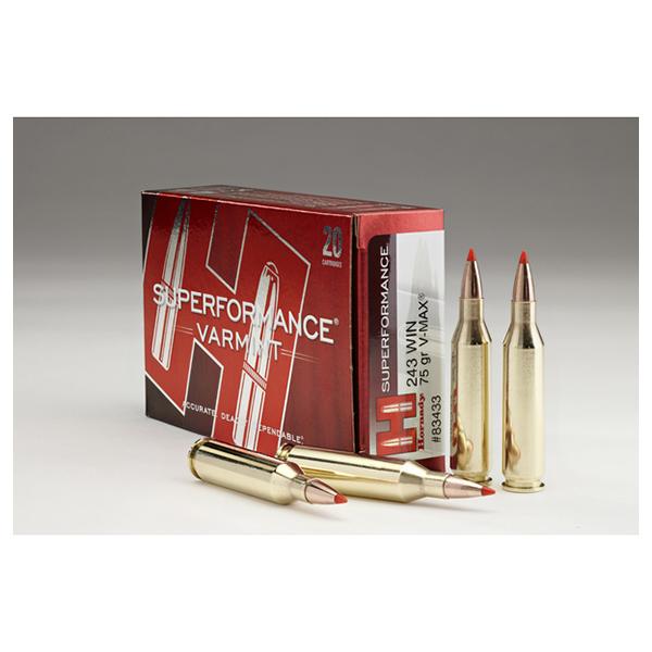Hornady Superformance Varmint Rifle .243 Win 75 gr VMAX 3580 fps 20/box