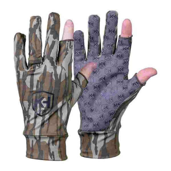 Knight & Hale Run N' Gun Gloves One Size Mossy Oak Original Bottomland