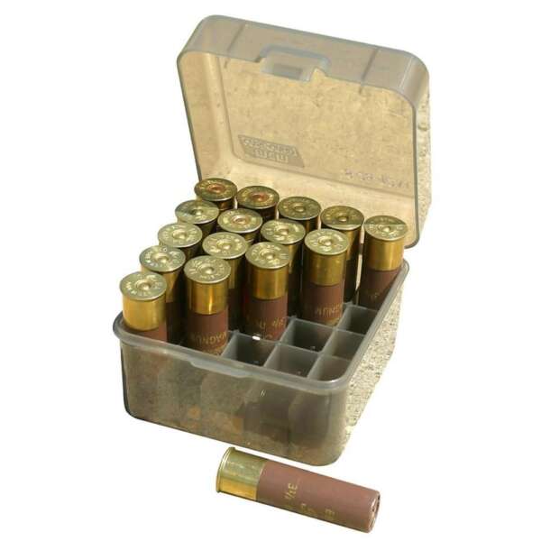 MTM Dual Gauge Shotshell Case 3.5" 25 Rounds Clear Smoke