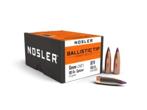 Nosler Ballistic Tip Varmint Rifle Bullets 6mm .243" 80 gr SBT-SB 100/ct