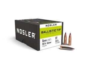 Nosler Ballistic Tip Hunting Rifle Bullets 6mm .243" 90 gr SBT-BTIP 50/ct