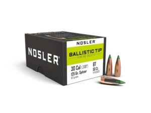 Nosler Ballistic Tip Hunting Rifle Bullets .30 cal .308" 125 gr SBT-BTIP 50/ct