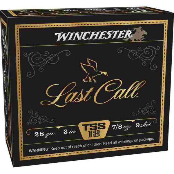 Winchester Last Call Waterfowl TSS Shotshells 28ga 3" 7/8oz 1550fps #9 10/ct