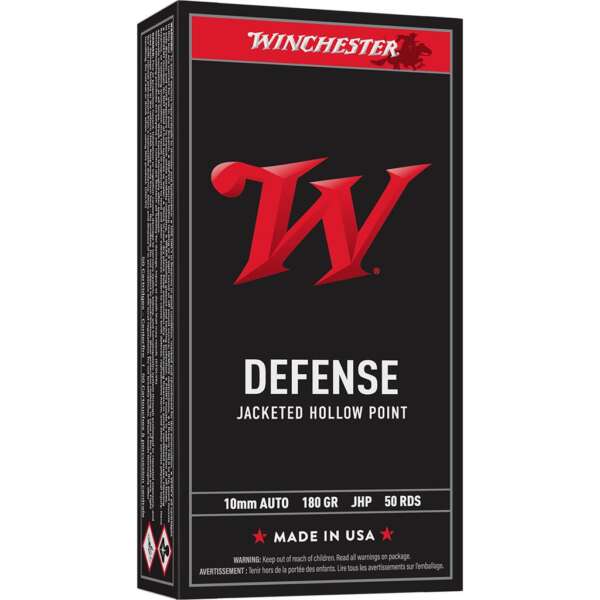 Winchester USA  Handgun Ammunition 10mm Auto 180gr JHP 1235 fps 50/ct