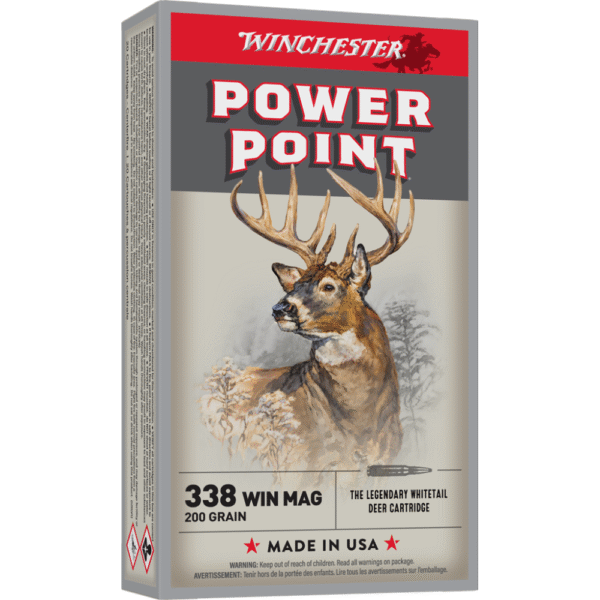 Winchester Super-X Power Point Rifle Ammunition .338 Win Mag 200 gr. PSP 2960 fps 20/ct