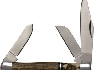 ABKT ROPER SERIES LAREDO STAG - STOCKMAN 3-BLADE WOOD HANDLES