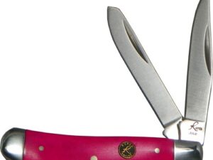 ABKT ROPER SERIES PINK SKY - PEANUT 2-BLADE PINK BONE HNDLS