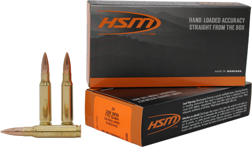 HSM SUBSONIC 308 WIN 175GR – BTHP MATCH KING 20RD 10BX/CS