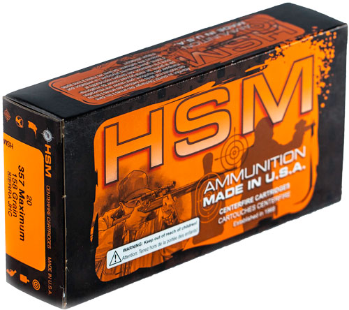 HSM 357 MAXIMUM 158GR JHP – 20RD 25BX/CS
