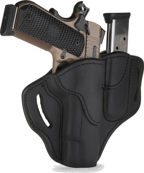 1791 BH1 BELT HOLTR W/ MAG HLD – MULT-FIT RH 1911 FRM 4-5″ BLK