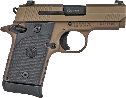 SIG P938 EMPEROR SCORPION 9MM – SAO (1)6RD&(1)7RD SIGLITE FDE