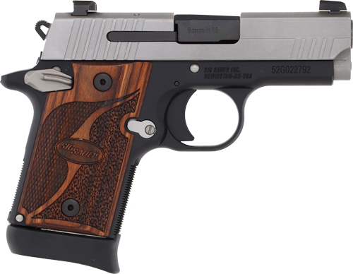 SIG P938 9MM 3″ SAO XRAY3 – 6/7RD TWO-TONE/WALNUT