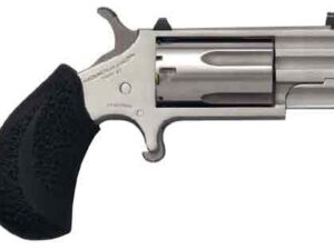 NAA MINI-REVOLVER "PUG" 22WMR - 1"HB WHITE DOT BLACK RUBBER
