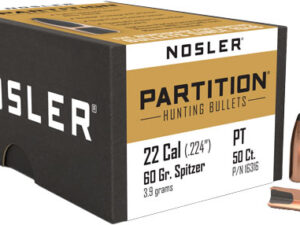 NOSLER BULLETS 22 CAL .224 - 60GR PARTITION 50CT