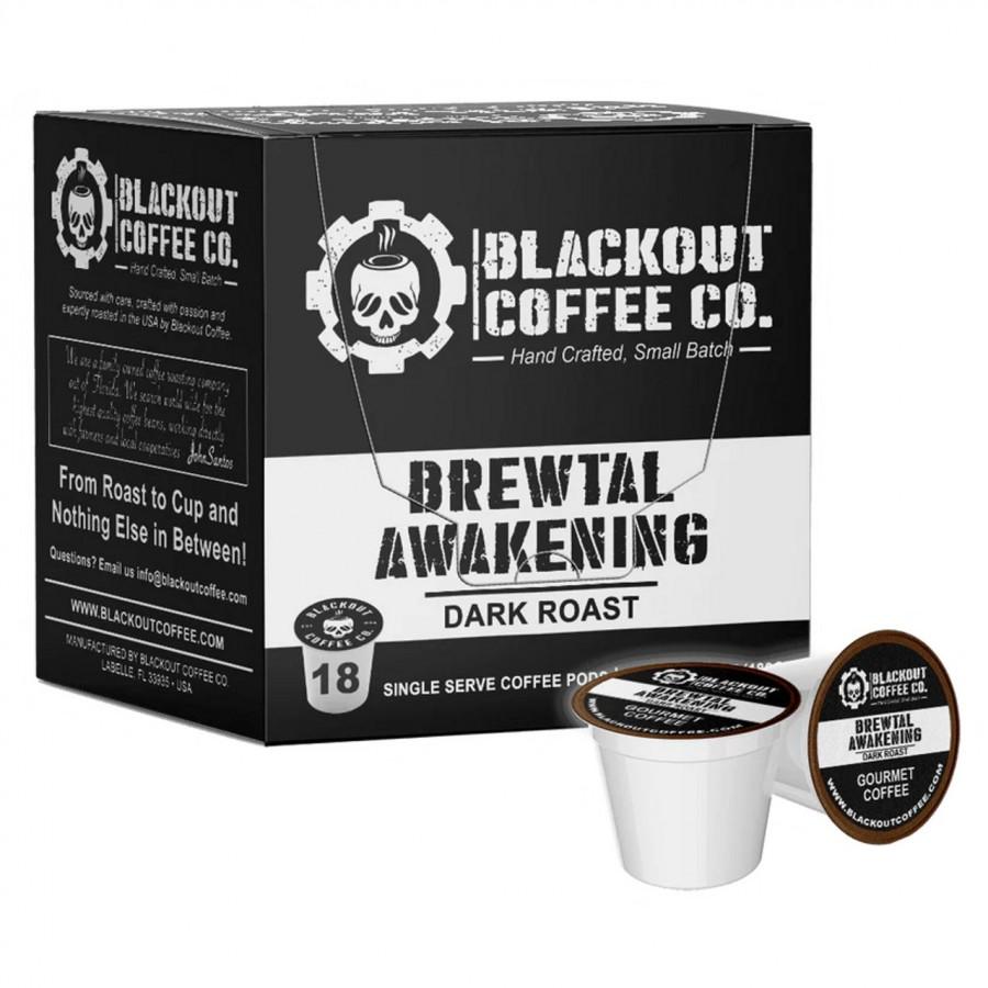 BREWTAL AWAKENING DARK ROAST COFFEE PODS – 18CT