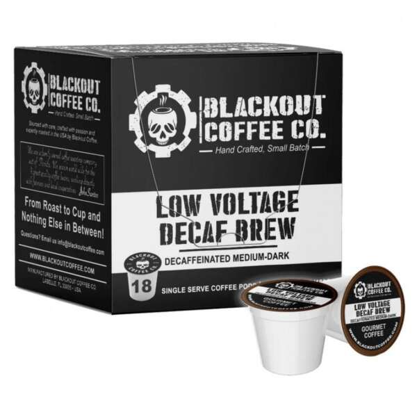 LOW VOLTAGE DECAF COFFEE PODS - 18CT