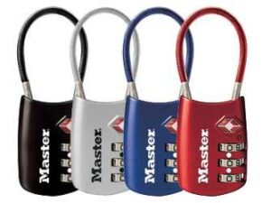 Master Lock Cable Combo Lock: TSA Approved Luggage Padlock, Set Your Own Combination, (1) Blue only