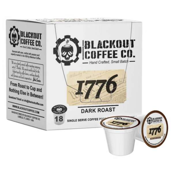 1776 DARK ROAST COFFEE PODS - 18CT